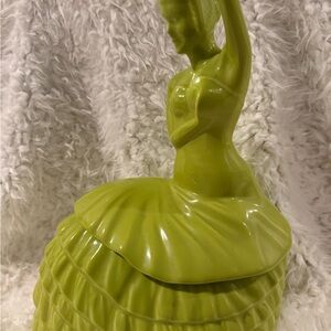 *Rare* Fiestaware Dancing Lady Cookie Jar - Lemongrass